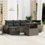 7-teiliges Gartensofa-Set mit grauen synthetischen Rattankissen von vidaXL, Gartensets - Ref: Foro24-3275140, Preis: 526,99 €...