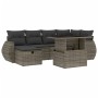 7-teiliges Gartensofa-Set mit grauen synthetischen Rattankissen von vidaXL, Gartensets - Ref: Foro24-3275140, Preis: 526,99 €...