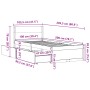 Estructura cama con cajones madera maciza pino 100x200 cm de vidaXL, Camas y somieres - Ref: Foro24-846789, Precio: 188,88 €,...