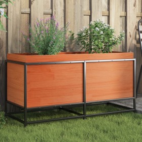 Solid wax brown pine wood planter 100x40x50 cm by vidaXL, Pots and planters - Ref: Foro24-847035, Price: 90,99 €, Discount: %