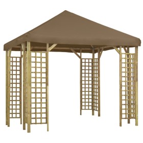 Cenador gris taupe 3x3 m de vidaXL, Carpas y cenadores - Ref: Foro24-3054486, Precio: 408,99 €, Descuento: %