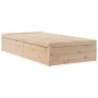 Solid pine wood bed frame 75x190 cm by vidaXL, Beds and slatted bases - Ref: Foro24-846846, Price: 115,68 €, Discount: %