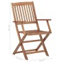 Folding garden chairs 8 units and solid acacia wood cushions by vidaXL, Garden chairs - Ref: Foro24-3075093, Price: 432,68 €,...