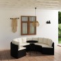 7-teiliges Gartensofa-Set und schwarze synthetische Rattankissen von vidaXL, Gartensets - Ref: Foro24-3064889, Preis: 575,52 ...