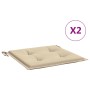 Cojines de silla de jardín 2 uds tela Oxford beige 40x40x3 cm de vidaXL, Cojines para sillas y sofás - Ref: Foro24-314008, Pr...