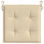 Cojines de silla de jardín 2 uds tela Oxford beige 40x40x3 cm de vidaXL, Cojines para sillas y sofás - Ref: Foro24-314008, Pr...