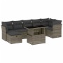 Gartensofa- und Kissenset 8-teilig aus grauem synthetischem Rattan von vidaXL, Gartensets - Ref: Foro24-3274670, Preis: 580,0...