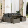 6-teiliges Gartenmöbel-Set und graue synthetische Rattankissen von vidaXL, Gartensets - Ref: Foro24-3275130, Preis: 456,23 €,...