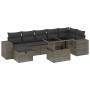 Gartensofa- und Kissenset 8-teilig aus grauem synthetischem Rattan von vidaXL, Gartensets - Ref: Foro24-3275310, Preis: 597,4...