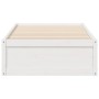 Solid white pine wood bed frame 100x200 cm by vidaXL, Beds and slatted bases - Ref: Foro24-846829, Price: 155,00 €, Discount: %