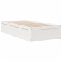 Solid white pine wood bed frame 100x200 cm by vidaXL, Beds and slatted bases - Ref: Foro24-846829, Price: 155,00 €, Discount: %