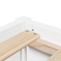 Solid white pine wood bed frame 100x200 cm by vidaXL, Beds and slatted bases - Ref: Foro24-846829, Price: 155,00 €, Discount: %