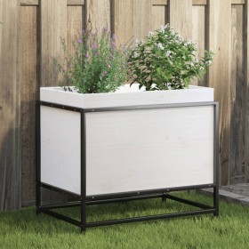 Solid white pine wood planter 60x40x50 cm by vidaXL, Pots and planters - Ref: Foro24-847024, Price: 51,99 €, Discount: %