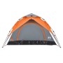 3-Personen-Iglu-Zelt, schnell zu öffnen, grau/orange von vidaXL, Zelte - Ref: Foro24-4004179, Preis: 84,94 €, Rabatt: %