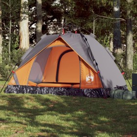 Igloo tent 2 people quick opening grey/orange by vidaXL, tents - Ref: Foro24-4004191, Price: 57,12 €, Discount: %