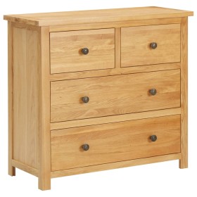 Solid oak wood chest of drawers 80x35x75 cm by vidaXL, Drawers - Ref: Foro24-289197, Price: 255,89 €, Discount: %