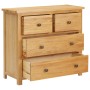 Cajonera de madera de roble macizo 80x35x75 cm de vidaXL, Cajoneras - Ref: Foro24-289197, Precio: 255,89 €, Descuento: %