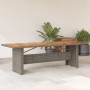 Mesa de jardín superficie madera acacia ratán gris 240x90x75 cm de vidaXL, Mesas de jardín - Ref: Foro24-365596, Precio: 285,...