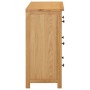 Cajonera de madera de roble macizo 80x35x75 cm de vidaXL, Cajoneras - Ref: Foro24-289197, Precio: 255,89 €, Descuento: %