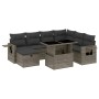 Garden sofa and cushion set 8 pieces gray synthetic rattan by vidaXL, Garden sets - Ref: Foro24-3275000, Price: 579,92 €, Dis...