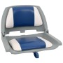 Set asientos plegables para barco 2 uds con cojín blanco y azul de vidaXL, Veleros - Ref: Foro24-272238, Precio: 85,69 €, Des...