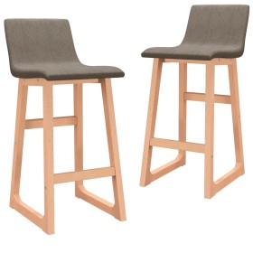 Kitchen stools 2 units gray taupe fabric by vidaXL, Kitchen stools - Ref: Foro24-289406, Price: 134,48 €, Discount: %