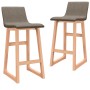 Kitchen stools 2 units gray taupe fabric by vidaXL, Kitchen stools - Ref: Foro24-289406, Price: 134,48 €, Discount: %