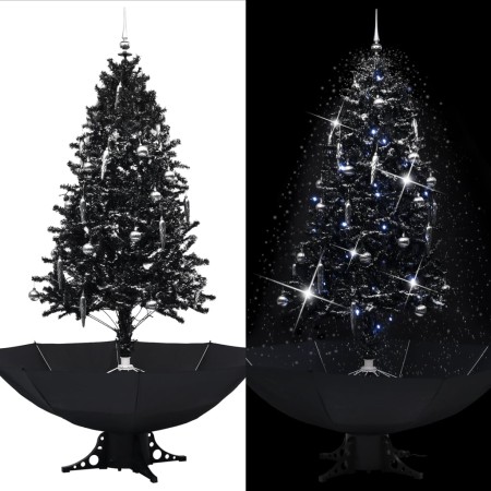 Weihnachtsbaum mit Schnee und Schirmständer aus schwarzem PVC 190 cm von vidaXL, Weihnachtsbäume - Ref: Foro24-289934, Preis:...