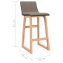 Kitchen stools 2 units gray taupe fabric by vidaXL, Kitchen stools - Ref: Foro24-289406, Price: 134,48 €, Discount: %