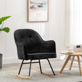 Black Velvet Rocking Chair by vidaXL, Rocking chairs - Ref: Foro24-289524, Price: 90,99 €, Discount: %