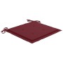 Sillas de comedor 8 unidades teca maciza con cojines rojo tinto de vidaXL, Sillas de jardín - Ref: Foro24-3072982, Precio: 77...