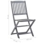 Folding garden chairs 6 pcs solid acacia wood cushions by vidaXL, Garden chairs - Ref: Foro24-3065443, Price: 318,46 €, Disco...