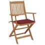 6 pcs folding garden chairs and solid acacia wood cushions by vidaXL, Garden chairs - Ref: Foro24-3074949, Price: 339,78 €, D...