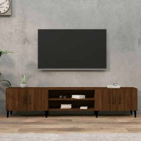 Oak brown plywood TV cabinet 180x31.5x40 cm by vidaXL, TV Furniture - Ref: Foro24-816271, Price: 90,94 €, Discount: %