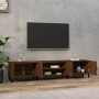 Oak brown plywood TV cabinet 180x31.5x40 cm by vidaXL, TV Furniture - Ref: Foro24-816271, Price: 90,94 €, Discount: %