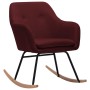 Silla mecedora de tela rojo vino tinto de vidaXL, Mecedoras - Ref: Foro24-289535, Precio: 105,95 €, Descuento: %