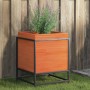 Solid pine wood planter in brown wax 40x40x50 cm by vidaXL, Pots and planters - Ref: Foro24-847020, Price: 52,99 €, Discount: %