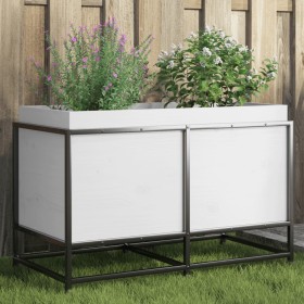 Solid white pine wood planter 80x40x50 cm by vidaXL, Pots and planters - Ref: Foro24-847029, Price: 80,49 €, Discount: %