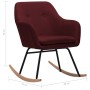 Silla mecedora de tela rojo vino tinto de vidaXL, Mecedoras - Ref: Foro24-289535, Precio: 105,95 €, Descuento: %