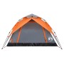 Igluzelt 4 Personen Schnellöffnung grau/orange von vidaXL, Zelte - Ref: Foro24-4004183, Preis: 101,29 €, Rabatt: %