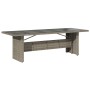 Mesa de jardín superficie de vidrio ratán PE gris 240x90x75 cm de vidaXL, Mesas de jardín - Ref: Foro24-365599, Precio: 280,7...