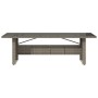 Mesa de jardín superficie de vidrio ratán PE gris 240x90x75 cm de vidaXL, Mesas de jardín - Ref: Foro24-365599, Precio: 280,7...