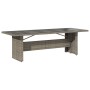 Mesa de jardín superficie de vidrio ratán PE gris 240x90x75 cm de vidaXL, Mesas de jardín - Ref: Foro24-365599, Precio: 280,7...