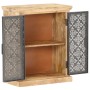 Aparador con puertas de acero madera mango macizo 60x35x75 cm de vidaXL, Aparadores - Ref: Foro24-289094, Precio: 304,06 €, D...