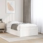 Estructura de cama madera maciza de pino blanco 90x200 cm de vidaXL, Camas y somieres - Ref: Foro24-846832, Precio: 150,58 €,...