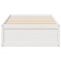 Estructura de cama madera maciza de pino blanco 90x200 cm de vidaXL, Camas y somieres - Ref: Foro24-846832, Precio: 150,58 €,...