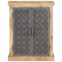 Aparador con puertas de acero madera mango macizo 60x35x75 cm de vidaXL, Aparadores - Ref: Foro24-289094, Precio: 304,06 €, D...