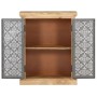 Aparador con puertas de acero madera mango macizo 60x35x75 cm de vidaXL, Aparadores - Ref: Foro24-289094, Precio: 304,06 €, D...