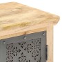 Aparador con puertas de acero madera mango macizo 60x35x75 cm de vidaXL, Aparadores - Ref: Foro24-289094, Precio: 304,06 €, D...