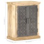 Aparador con puertas de acero madera mango macizo 60x35x75 cm de vidaXL, Aparadores - Ref: Foro24-289094, Precio: 304,06 €, D...